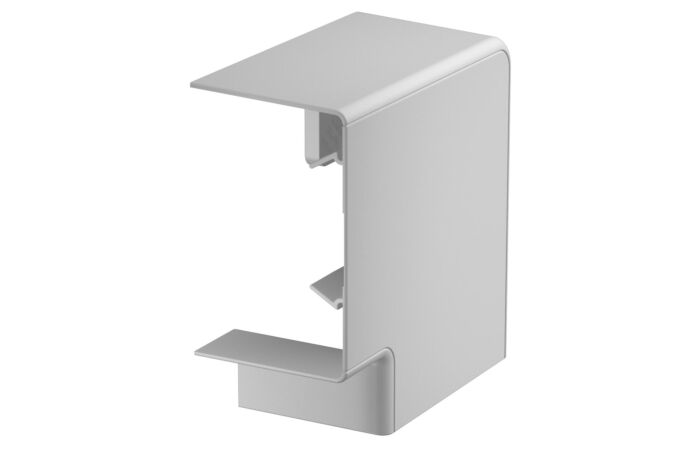 OBO BETTERMANN Plochý roh, pro kanál Rapid 80, 70x110mm, světle šedá Polykarbonát/Akrylnitrilbutadienstyrol, PC/ABS typ GK-FH70110LGR