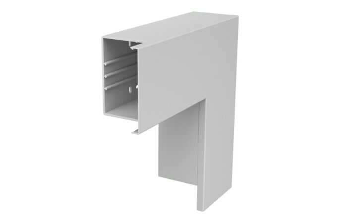 OBO BETTERMANN Plochý roh, pro kanál WDK, 300x130x100, světle šedá Polyvinylchlorid, PVC typ WDK F100130LGR