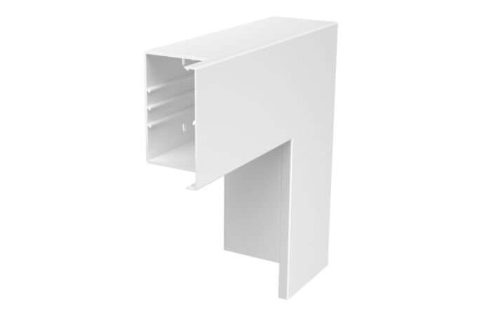 OBO BETTERMANN Plochý roh, pro kanál WDK, 300x130x100, čistě bílá Polyvinylchlorid, PVC typ WDK F100130RW