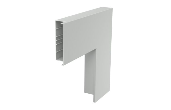 OBO BETTERMANN Plochý roh, pro kanál WDK, 560,5x210x80, světle šedá Polyvinylchlorid, PVC typ WDK F80210LGR