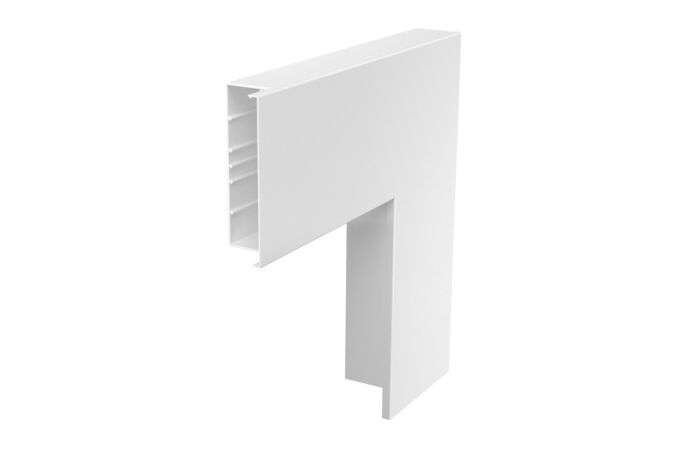 OBO BETTERMANN Plochý roh, pro kanál WDK, 560,5x210x80, čistě bílá Polyvinylchlorid, PVC typ WDK F80210RW