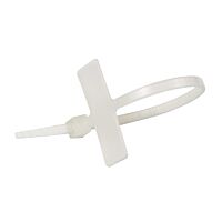 KOPOS Pásek vázací SPM 100x2,5mm s popisovacím štítkem, přírodní