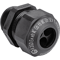 AGRO Kabelová vývodka Progress, Ex e II, vícekabelová, černá, M32