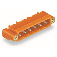 WAGO Konektor 231-535/108-000 s pájecími piny THT Pájecí kontakt 1,0 × 1,0 mm Úhlové provedení, oranžová