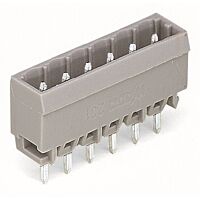 WAGO Konektor 231-154/046-000 s pájecími piny THT Pájecí kontakt 1,0 × 1,0 mm Rovné provedení, šedá