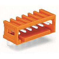 WAGO Konektor 734-278 s pájecími piny THT Pájecí kontakt 1,0 × 1,0 mm Úhlové provedení, oranžová