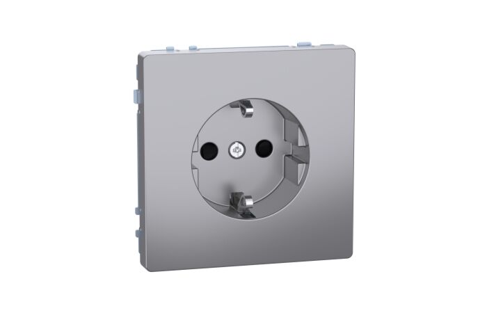 Zásuvka Schuko, Sys-D, bezšr., stainless