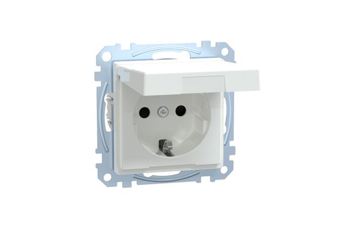 Zásuvka Schuko, Sys-M, IP44, active