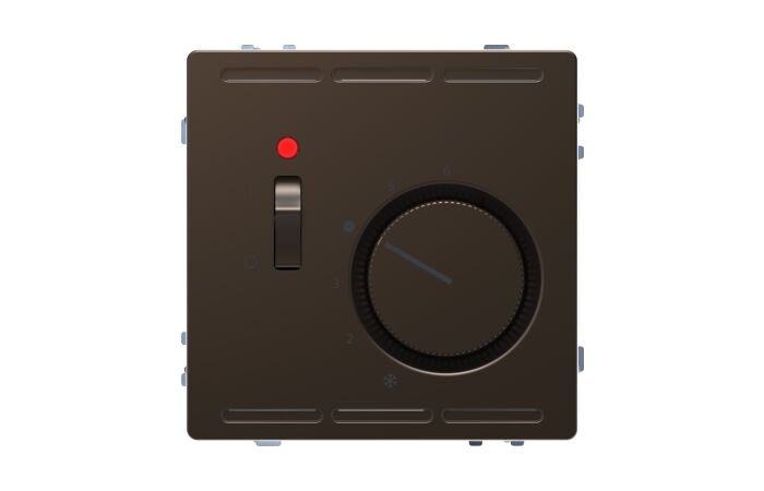 Termostat, Sys-D, 230V, spínač, mocca