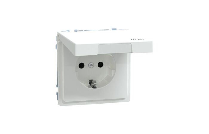 Zásuvka Schuko, Sys-D, IP44, lotus white