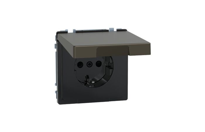 Zásuvka Schuko, Sys-D, IP44, mocca