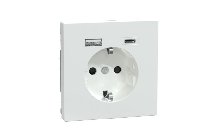 Zásuvka Schuko, Sys-D, USB A+C, lotus