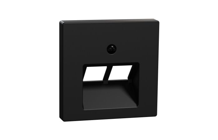 Centr. deska RJ45 2x, černá mat