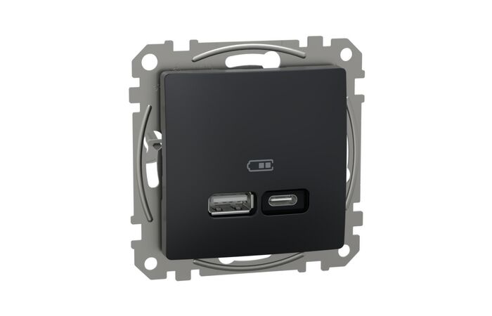 Zásuvka Sedna USB A+C 21W Antracit