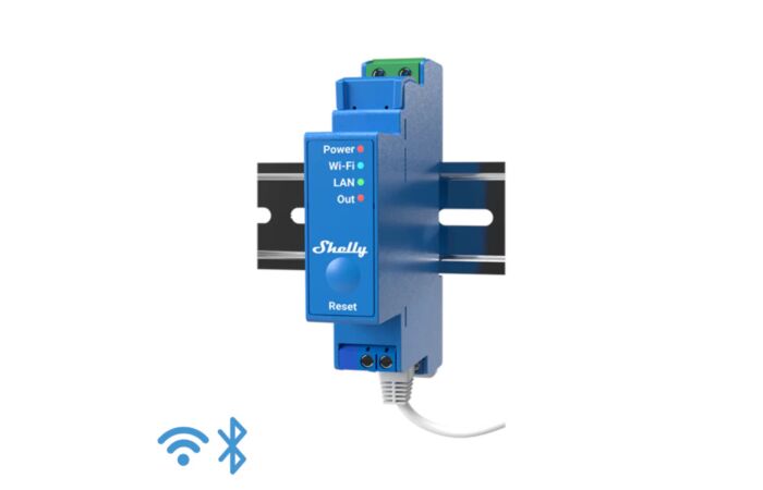 SHELLY Modul Shelly Pro 1 spínací na DIN lištu, 1 kanál, 16A, 110-240V AC, WiFi, LAN