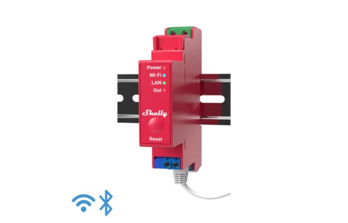 SHELLY Modul Shelly Pro 1PM spínací na DIN lištu,1 kanál, 16A, 110-240V AC, měření spotřeby, WiFi, LAN