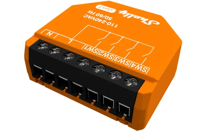 SHELLY Jednotka Shelly i4 Gen3 řídící, 4digitální vstupy, paměť 8MB, 110-240V, WiFi, Bluetooth
