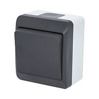 FAMATEL GALATEA Spínač střídavý č.6 10A 230V na omítku IP44 antracit