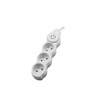 BEMKO Přívod prodlužovací 3m 3zásuvka 250V/16A s vypínačem IP20 bílá