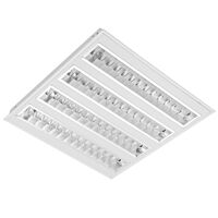 MODUS IS 600, čtverec A, mřížka Al lesk, 4x LED 840, DALI driver 1400mA, ISO5+ISO3, nouzový zdroj