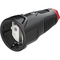 PCE Spojka 16A/230V GUMI IP20, červená matice, německý standard