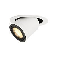 Stropní vestavné svítidlo SUPROS 78 MOVE, kulaté, bílé, 3000K, čočka 60°