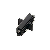 Direct connector for 1-circuit mains-voltage track, black, electrical
