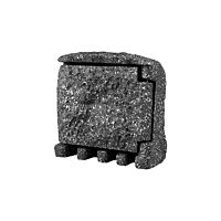 PANLUX Sloupek STONE 2xzásuvka kámen IP44 šedá