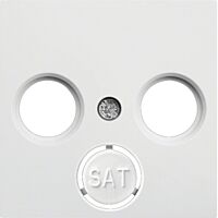 HAGER Krytka LUMINA WL6310 TV+R bílá lesk