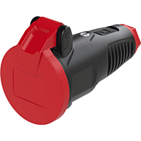 PCE Spojka 250V/16A 3-pól. krytka pryž IP54 černá/červená