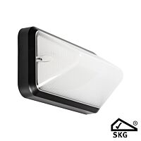 PROLUMIA Svítidlo LED Pro-Fit, černá barva, semi-transparentní difuzor, nouze+MW senzor, 3000K/4000K, IP66