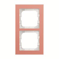 ABB BUSCH AXCENT Rámeček 2CKA001754A4766 dvojnásobný, pro vodorovnou i svislou montáž, růžové sklo
