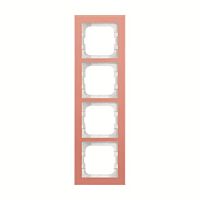 ABB BUSCH AXCENT Rámeček 2CKA001754A4768 čtyřnásobný, pro vodorovnou i svislou montáž, růžové sklo