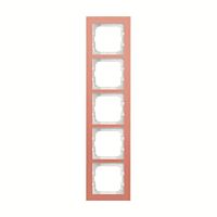ABB BUSCH AXCENT Rámeček 2CKA001754A4769 pětinásobný, pro vodorovnou i svislou montáž, růžové sklo