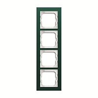 ABB BUSCH AXCENT Rámeček 2CKA001754A4773 čtyřnásobný, pro vodorovnou i svislou montáž, zelené sklo