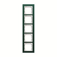 ABB BUSCH AXCENT Rámeček 2CKA001754A4774 pětinásobný, pro vodorovnou i svislou montáž, zelené sklo
