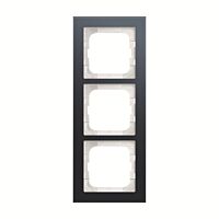 ABB BUSCH AXCENT Rámeček 2CKA001754A4782 trojnásobný, pro vodorovnou i svislou montáž, šedé sklo