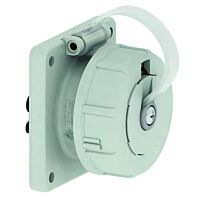 16A 3p 230V IP68 Zásuvka vestavná CZ šed