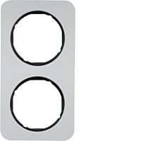 Rámeček 2-násobný, Berker R.1, alu/černá