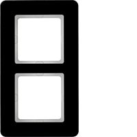 Rámeček, 2-násobný, Berker Q.7, sklo čer