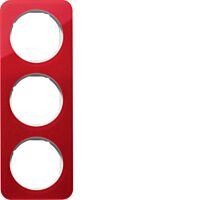 Rámeček 3-násobný, Berker R.1, červená t