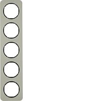 Rámeček 5-násobný, Berker R.1, ušlecht.