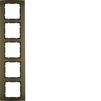 Rámeček 5-násobný, Berker B.3, Alu, hněd