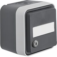 Zásuvka SCHUKO s víčkem, popisovým polem