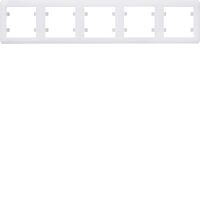 HAGER Rámeček LUMINA SOUL WL5250 5násobný vodorovný IP20 bílá