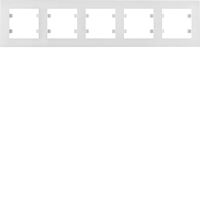 HAGER Rámeček LUMINA Intense WL5750 5násobný vodorovný IP20 bílá lesk