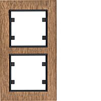 HAGER Rámeček LUMINA Passion WL9126 2násobný svislý IP20 dřevo černý dub