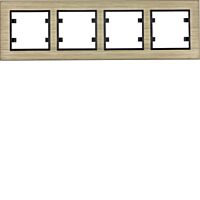 HAGER Rámeček LUMINA Passion WL9244 4násobný IP20 hliník mosaz