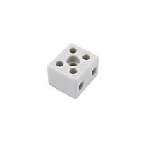 POLLMANN Svorkovnice keramická AK 2/6 A - BI, 2pól., 2x4mm2, 32A, T300, porcelánová (bílá) /3700401