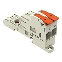 WAGO Konektor 832-1202/306-000 1vodičový s pájecími piny Páčka Push-in CAGE CLAMP®, šedá
